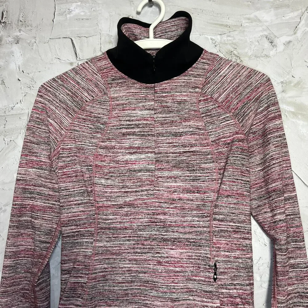 Lululemon Runderful Half Zip Pullover Size 4 Space Dye Berry Run Top Athletic